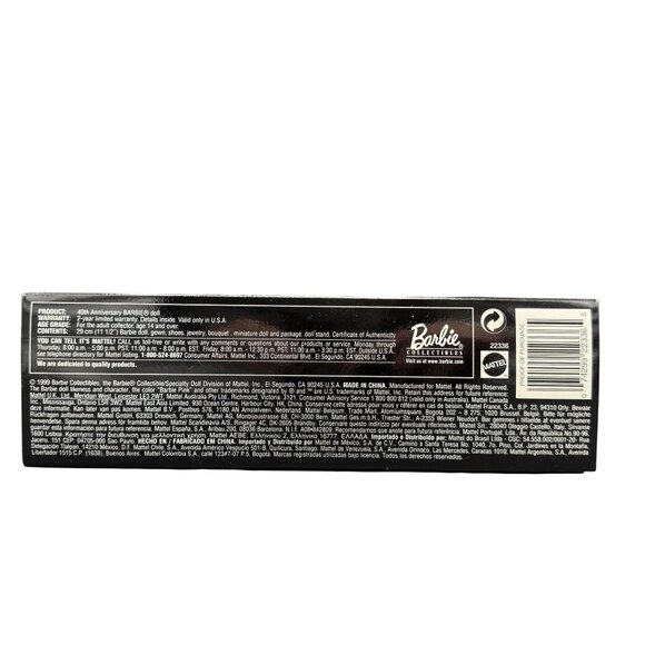 Mattel Barbie 1999 40th Anniversary African American AA Collectors NRFB 22336 - Picture 11 of 14